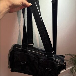 Tous Bear Bag iconic black patterned medium carryall bag bear key charms